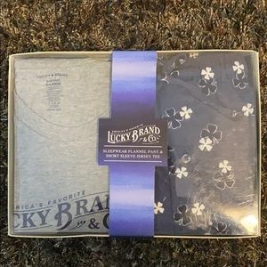 Lucky Brand Sleepwear Flannel Pant & Tee